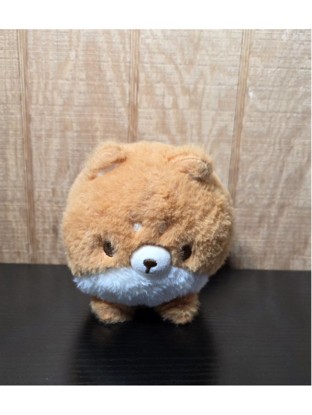 Amuse Japan Round Mame Shiba Inu Dog Plush Toy Soft Stuffed Animal Cute Brown